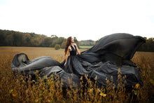 Load image into Gallery viewer, Black Halter Style Parachute Dress
